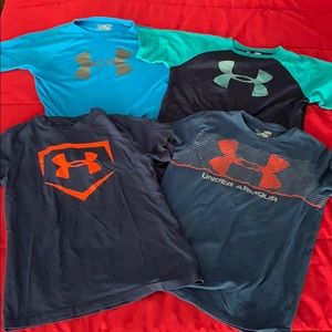 4 Boys Under Armour Shirts